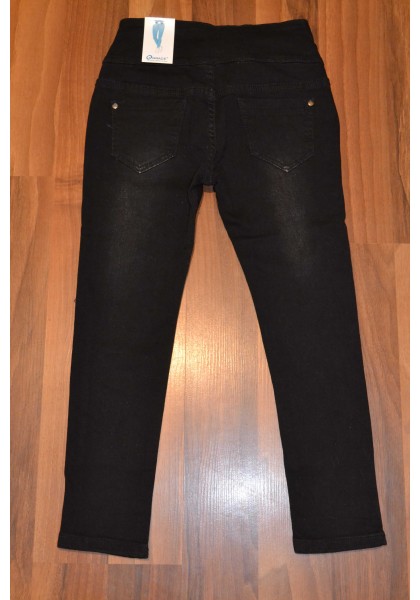 Черные джинсы с высокой посадкой для девочек подростков.Фирма GRACE,размер 134-164 см